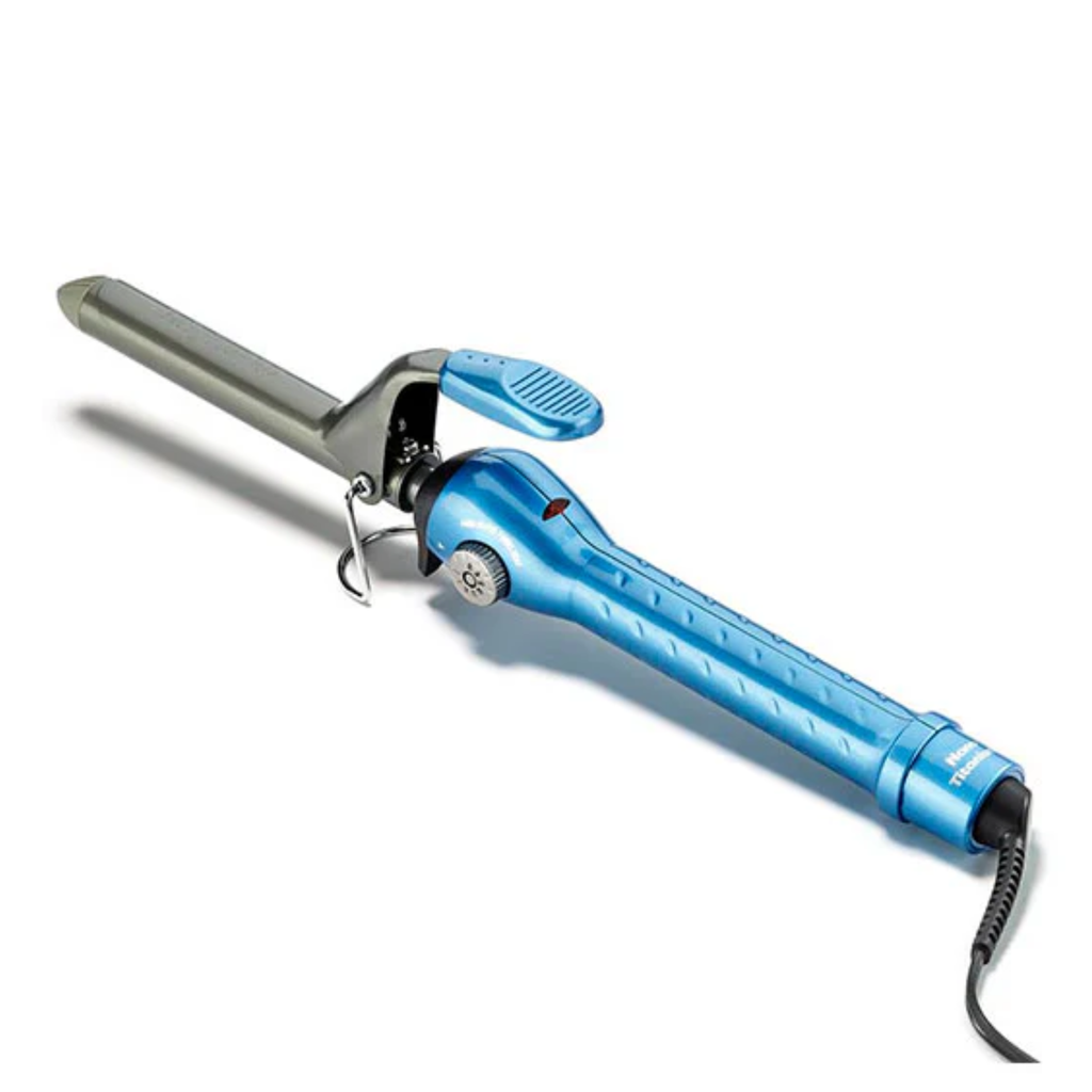 Tenaza Babyliss Pro Nano Titanium De 3/4 Azul