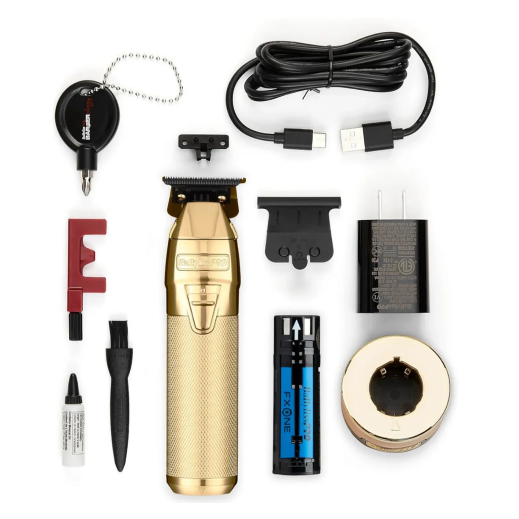 Combo Kit Babyliss Clipper & Trimmer Gold  FxONE Bases De Carga Dorado