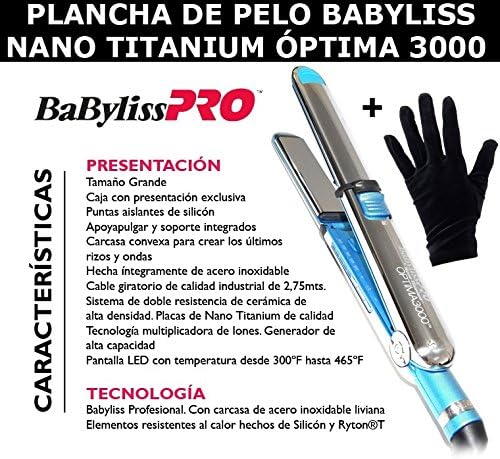 Alaciadora Babyliss Pro Con Carcasa De Acero Inóx De 1"1/4