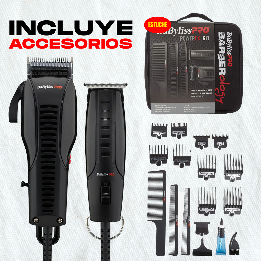 Kit Babyliss Pro Recortadora y Detalladora PowerFX Con Maletín