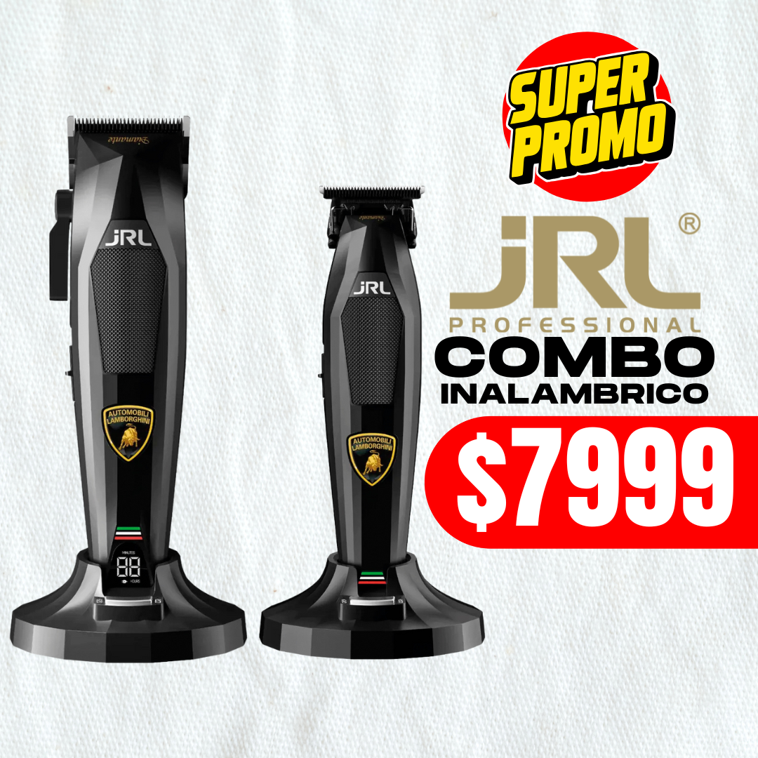 Combo JRL Lamborghini Clipper & Trimmer Negro Bases De Carga