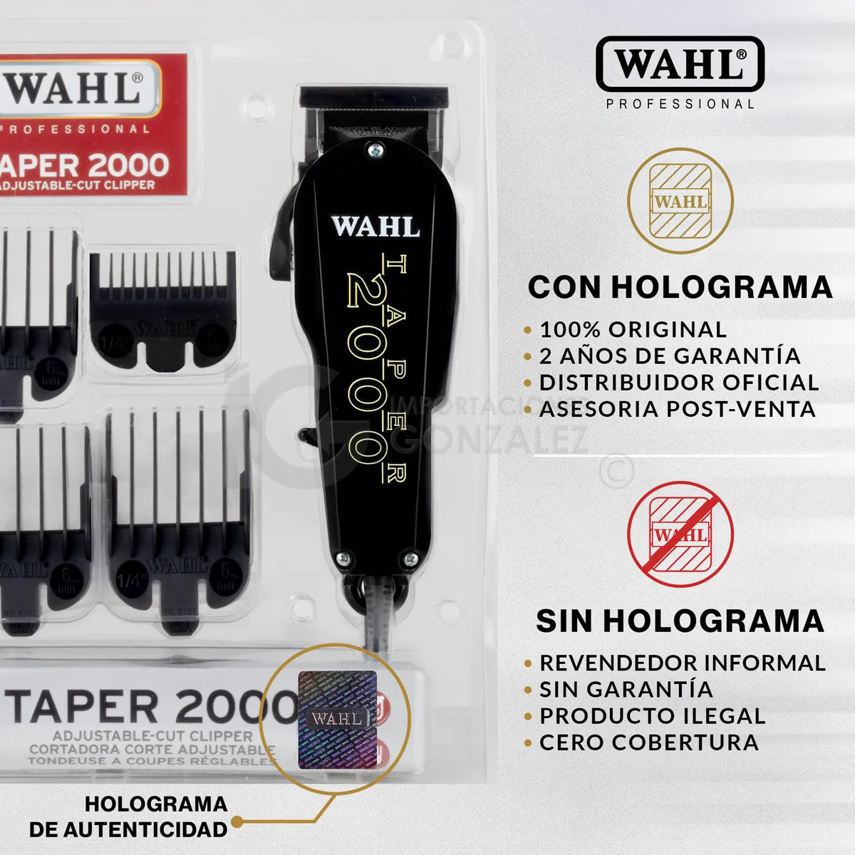 Cortadora Wahl Professional Taper 2000 Negra