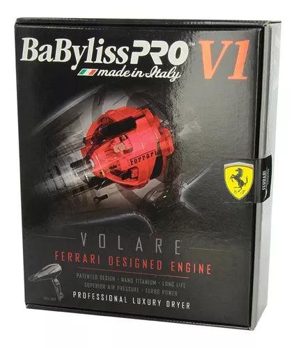 Secadora BabylissPro Ferrari Con Motor Italiano AC Negra