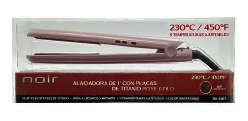 Combo Kit Noir Secadora De Viaje y Alaciadora de titanio de 1” Rosa