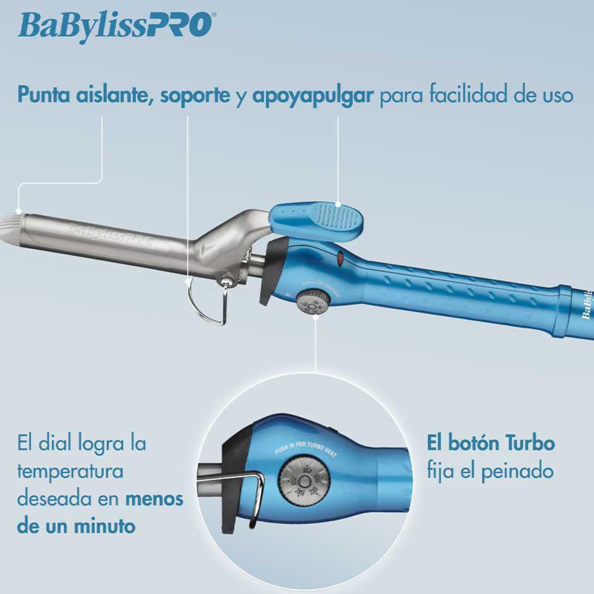 Tenaza Barril Babyliss Pro De 1” Nano Titanium