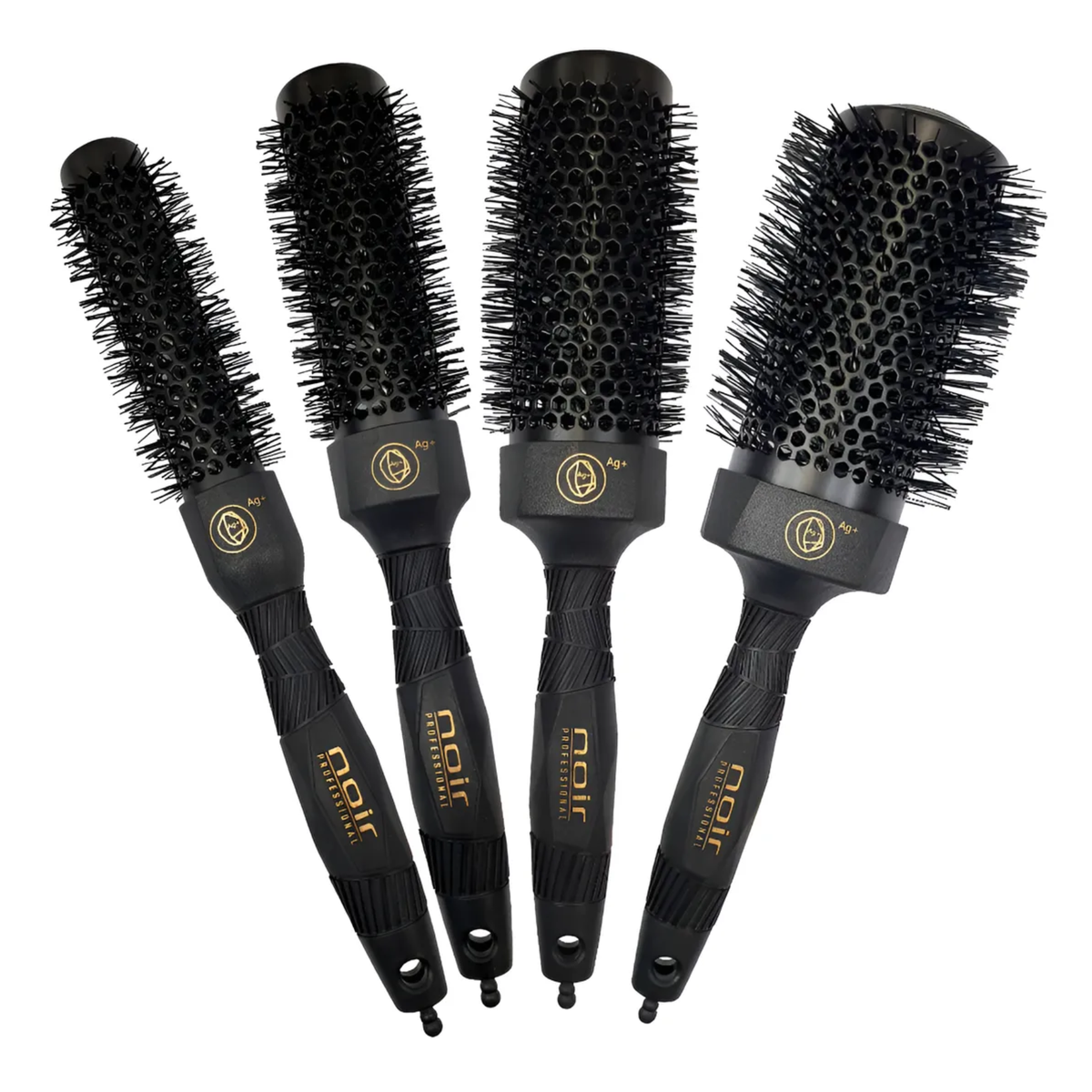 Kit Cepillos Térmicos Redondos Noir Professional Brushing Negro