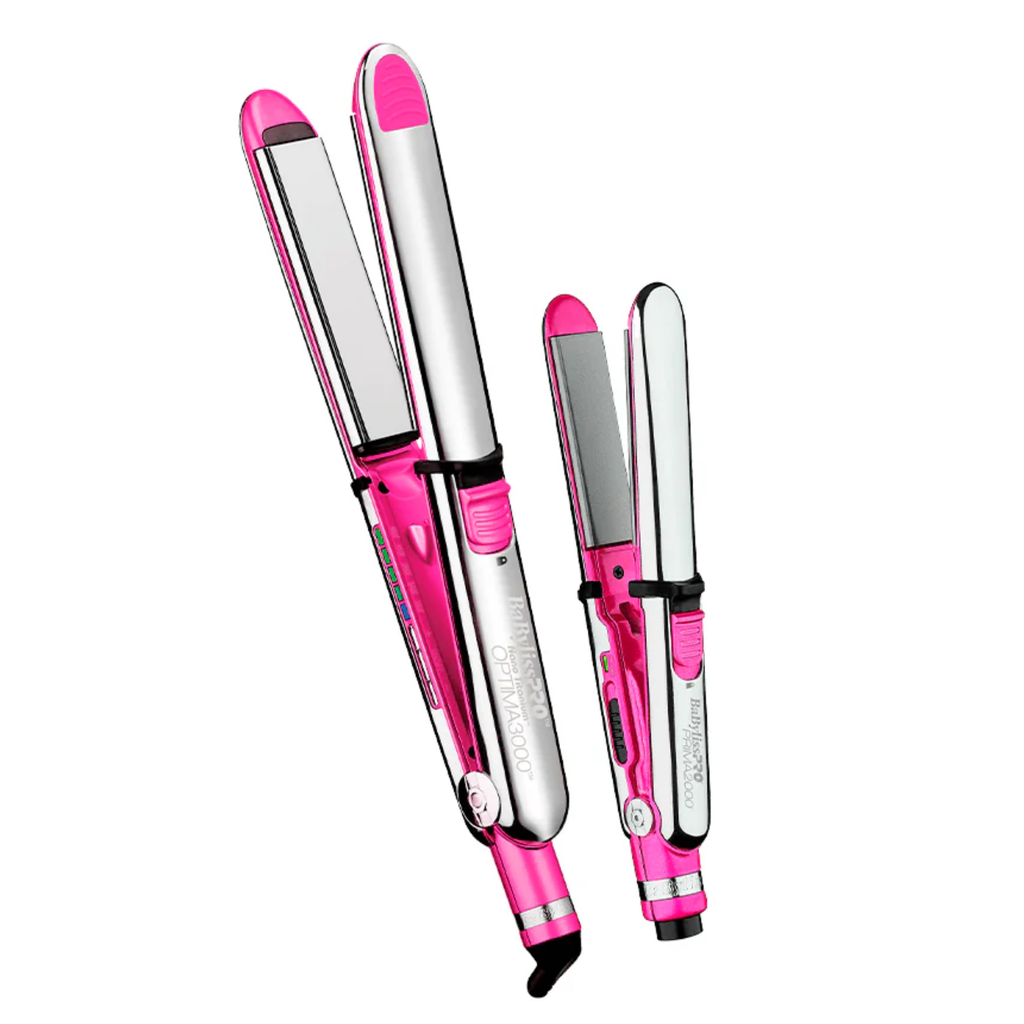 Combo BabylissPRO Alaciadoras Optima 3000 y Optima Mini 2000 BabylissPRO Rosa