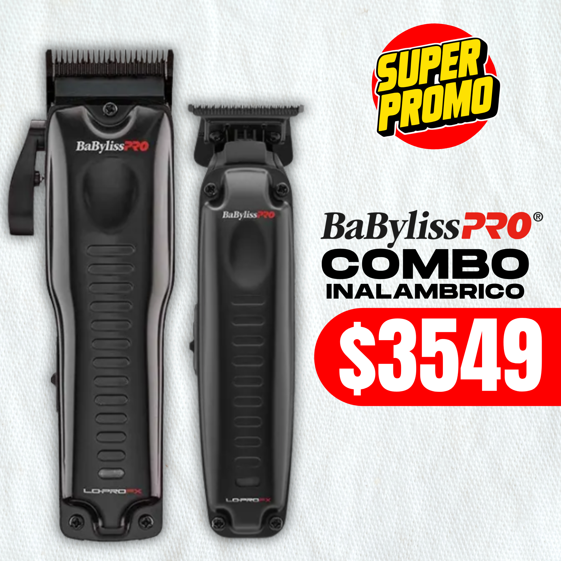Combo Cortadora FXClipper BabylissPRO & TrimmerBlack