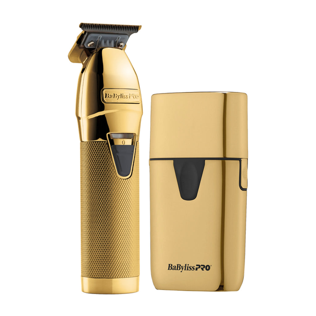 Combo Babyliss Pro Trimmer Fx y Shaver UV Gold