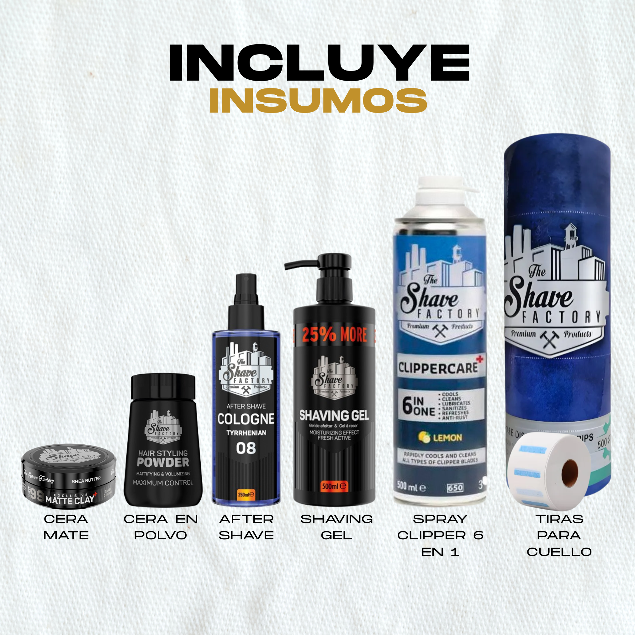 Kit Insumos Shave Factory