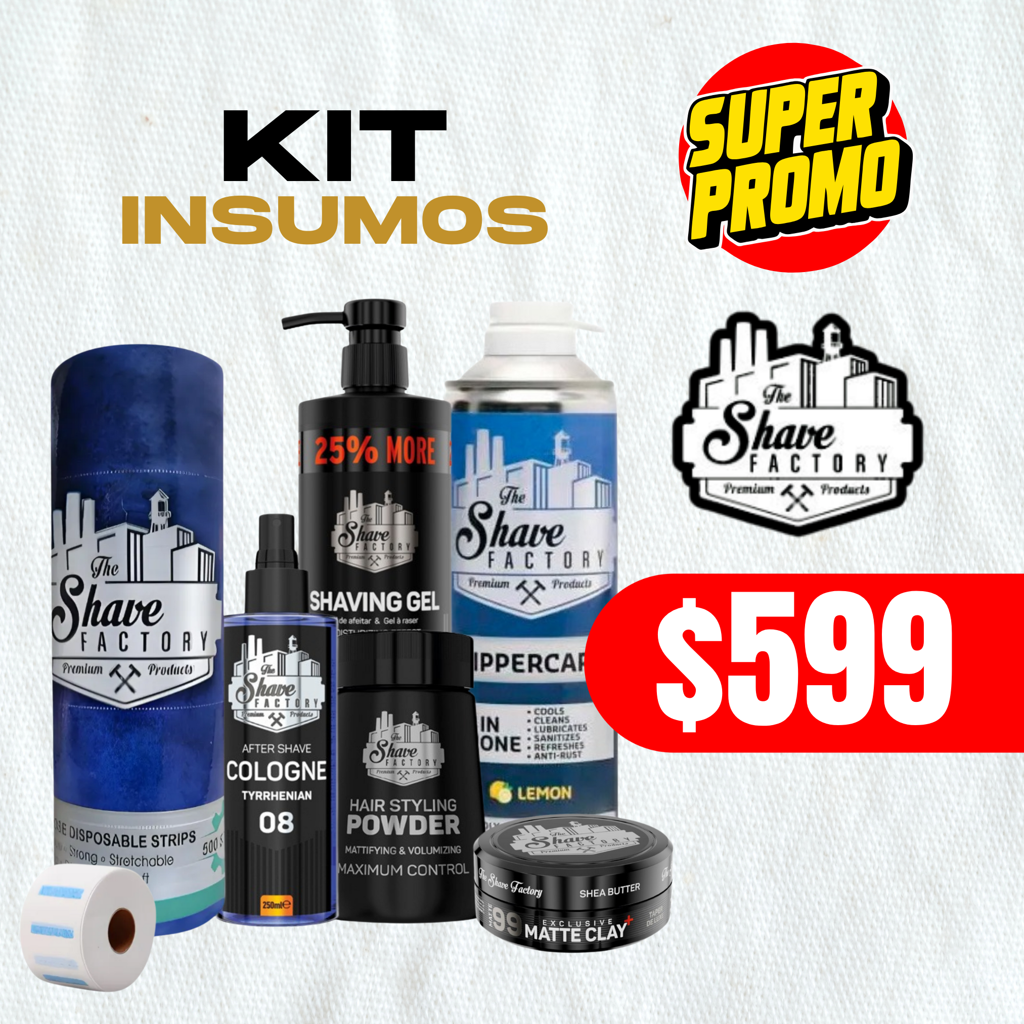 Kit Insumos Shave Factory