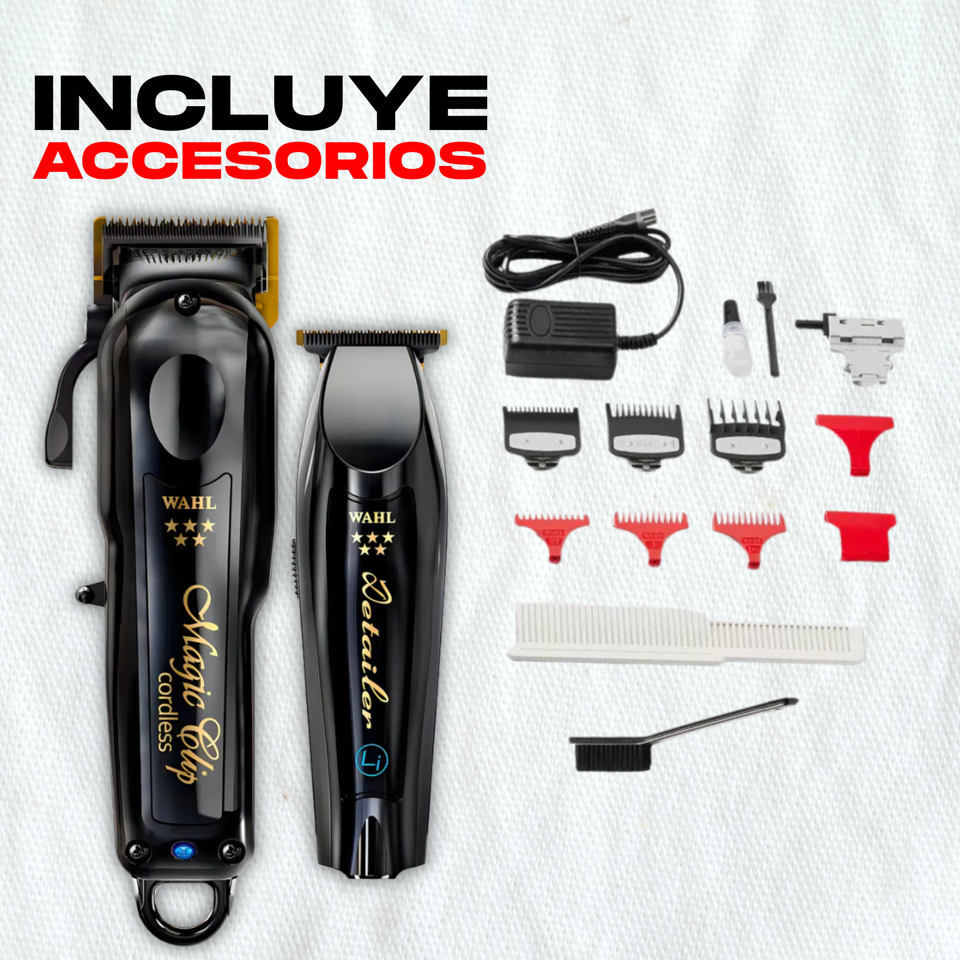 Combo Kit Wahl Cortadora 5 Stars Magic Clip y Detalladora Inalámbrica