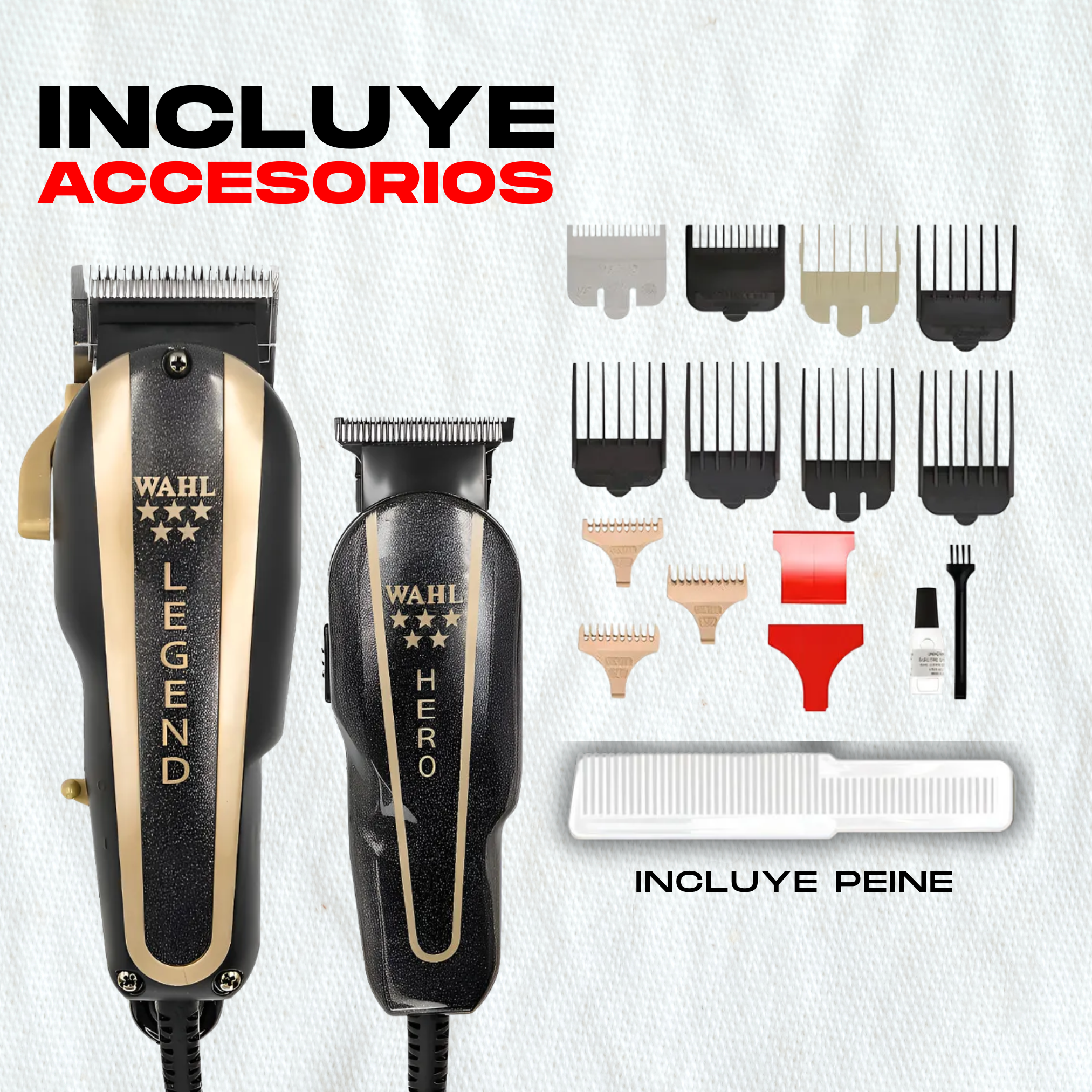 Kit Inicio Wahl Clipper Legend & Trimmer Hero Alambrico