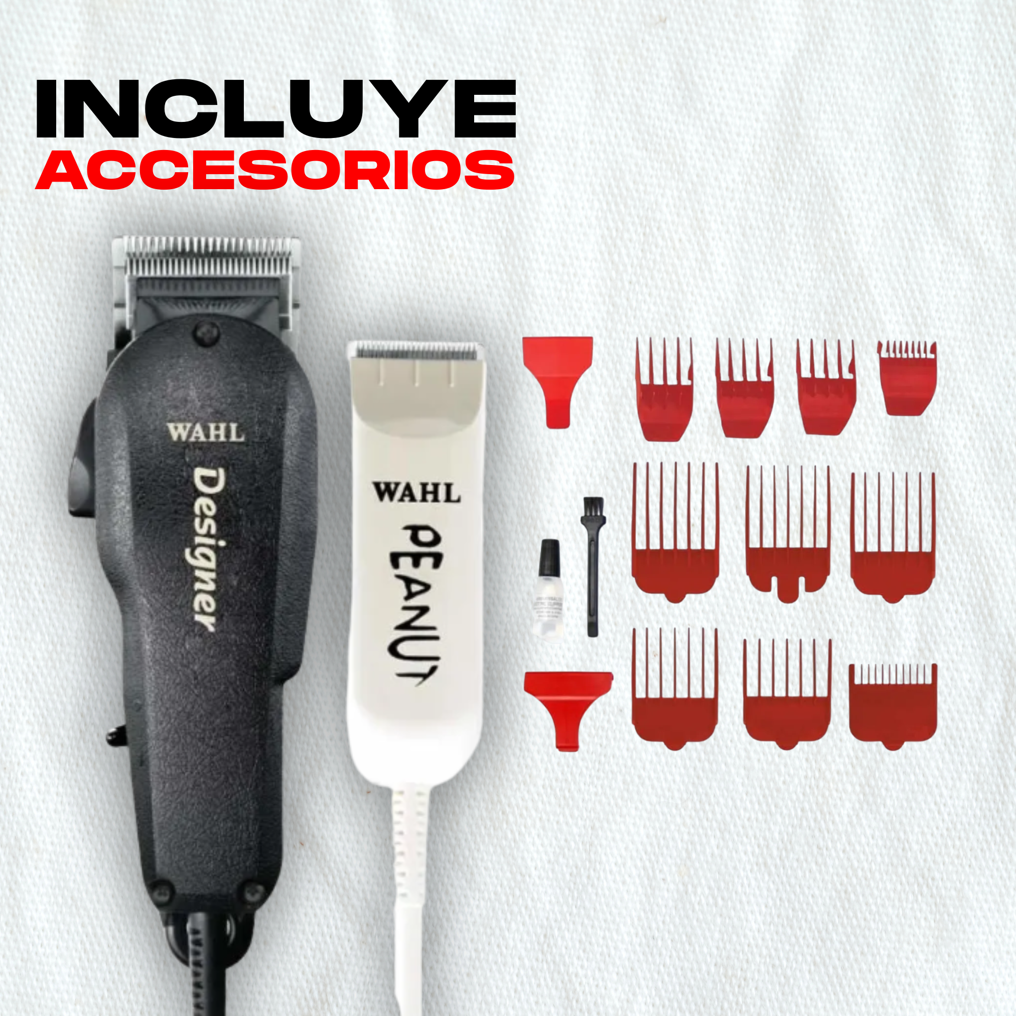 Kit Inicio Wahl Clipper Designer & Trimmer Peanut Alambrico