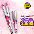 Combo BabylissPRO Alaciadoras Optima 3000 y Optima Mini 2000 BabylissPRO Rosa