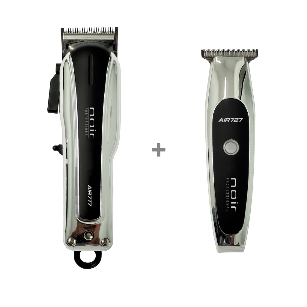 Combo Kit Noir Pro Cortadora y Trimmer Inalámbrico Base De Carga