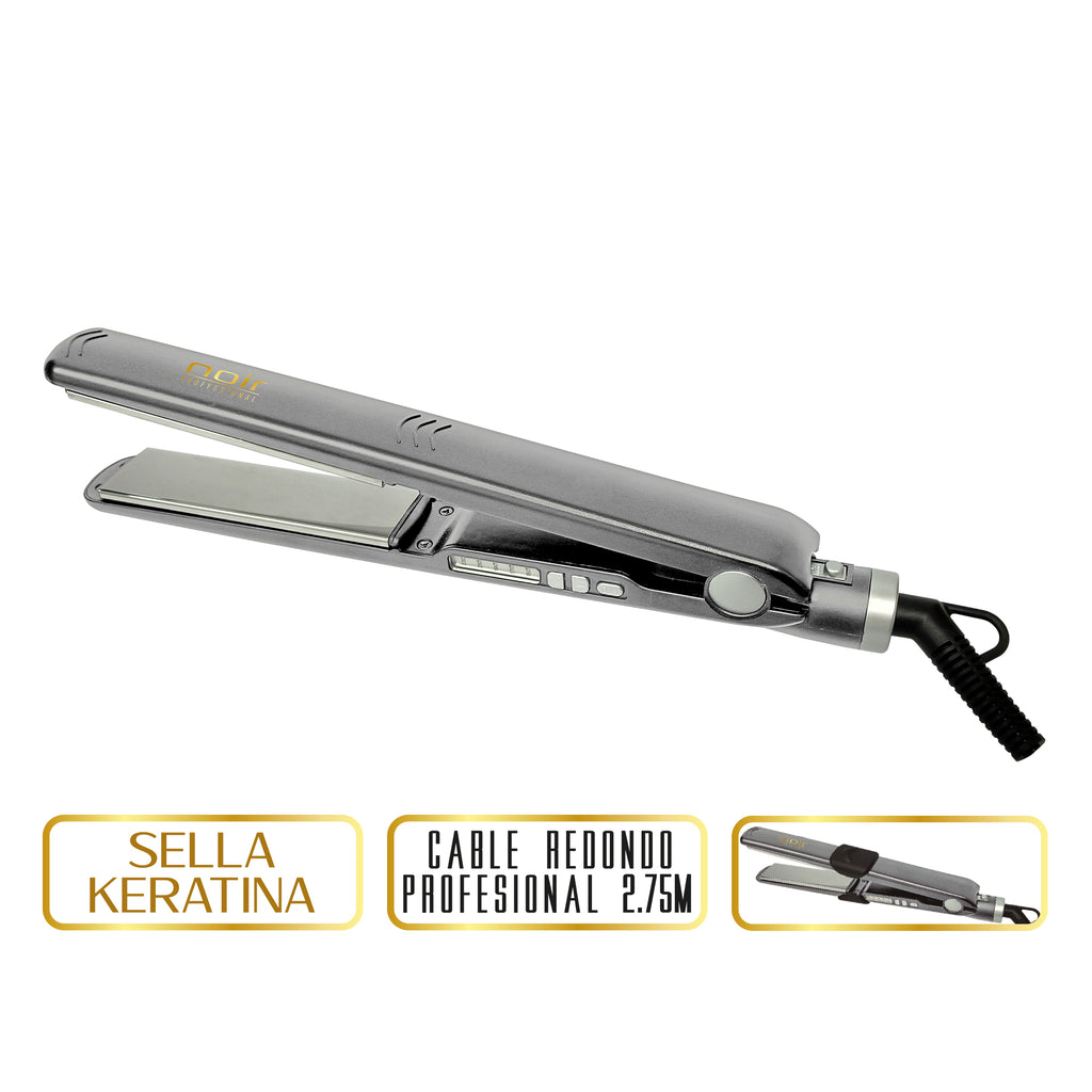 Alaciadora Noir Professional Gris Titanio 1" Sella Keratina