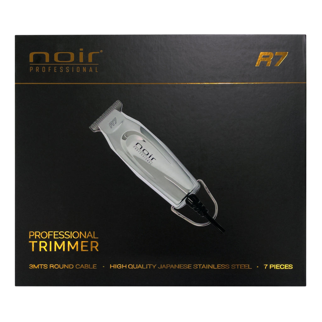 Trimmer Noir Professional Alámbrica R7 Silver Peines y Accesorios