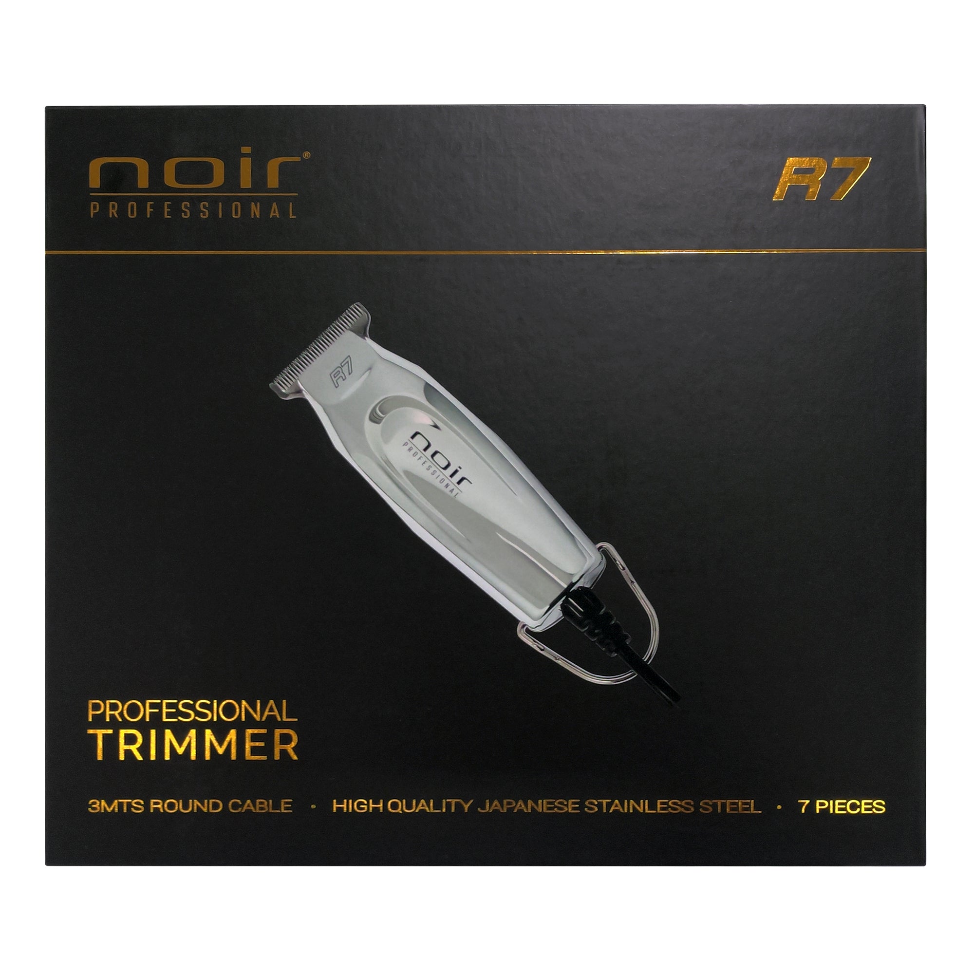 Trimmer Noir Professional Alámbrica R7 Silver Peines y Accesorios
